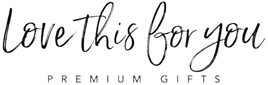 Logo with 'Love this for you' text on a white background